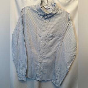 Clothing Arts Size Small P Cubed Pickpocket Proof Button Down Shirt White Blue